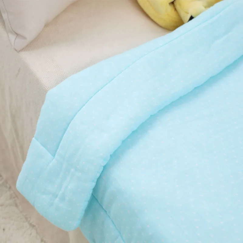 Cartoon pattern unicorn nursing quilt bed 100% organic cotton new born baby girl crib bedding quilts wholesale