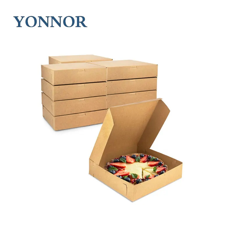 YONNOR Round Pizza Box 35 cm Manufacturing Plant Pink pizza and burger box