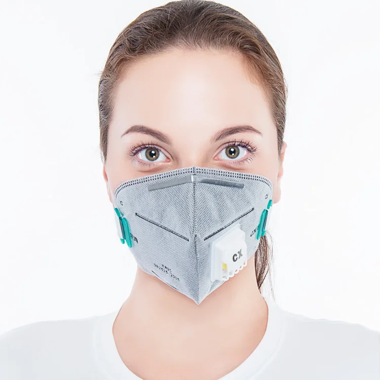 
Custom fold activated charcoal nonwoven gauze face masks of children 