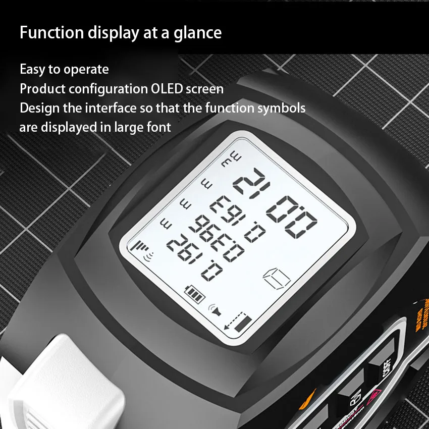 Multi-function Promotion Portable Red and Green Light Rangefinder Tape Rechargeable Smart Tape Measure