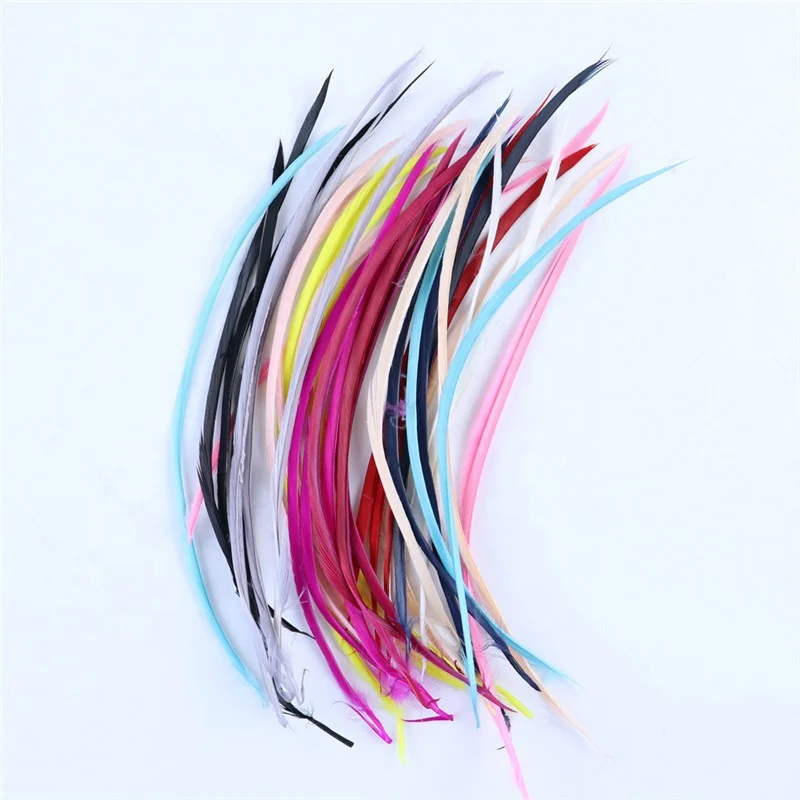 Natural Feathers wholesale cheap bulk dyed 10-20cm goose biot feathers for hair hats and shoes decoration