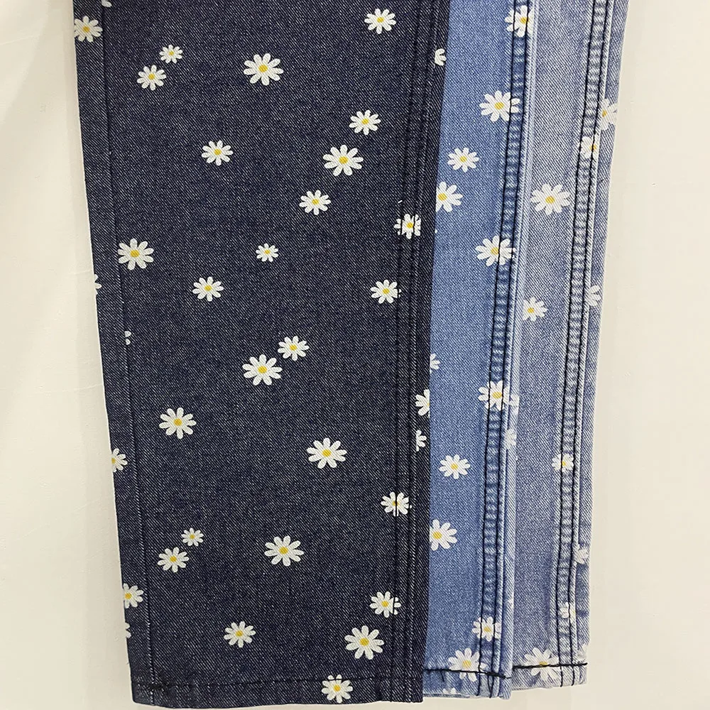 New Style Yarn Dyed Indigo Printed 100% Cotton Denim Fabric Stretch Fabric for Pants Jeans Jacket