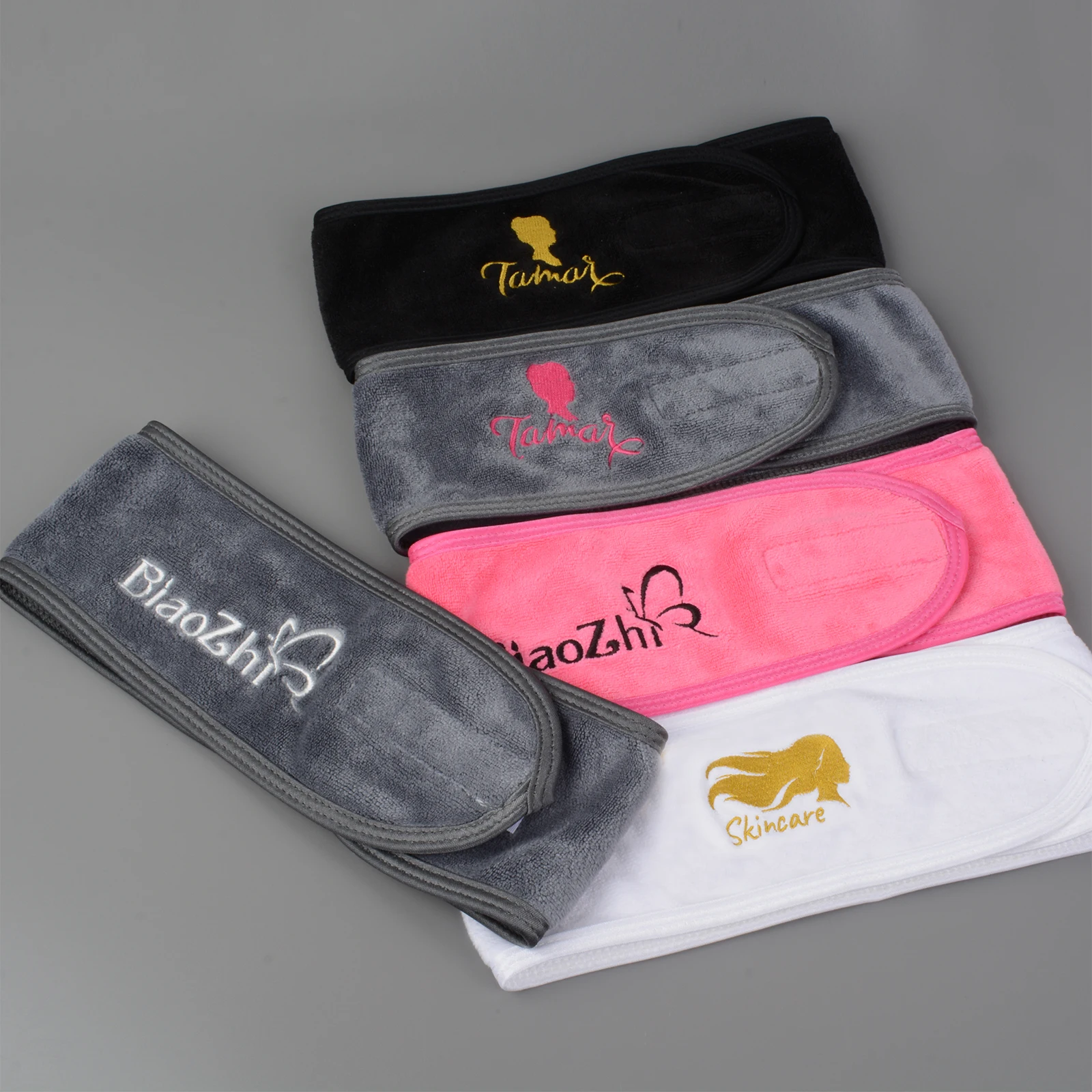 High Quality Women Custom Logo Soft Terry Towel Spa Make Up Skin Care Headband