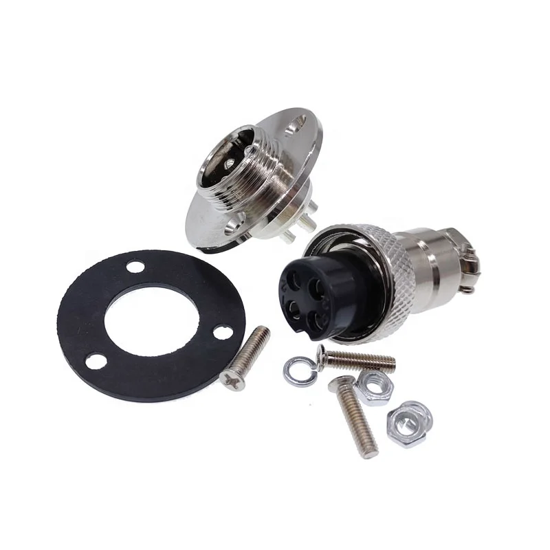 GX16 Flange mounting 3-hole fixing  2pin 3pin 4pin 5pin 6pin 7pin 9pin 10pin aviation connector plug&socket circular connectors