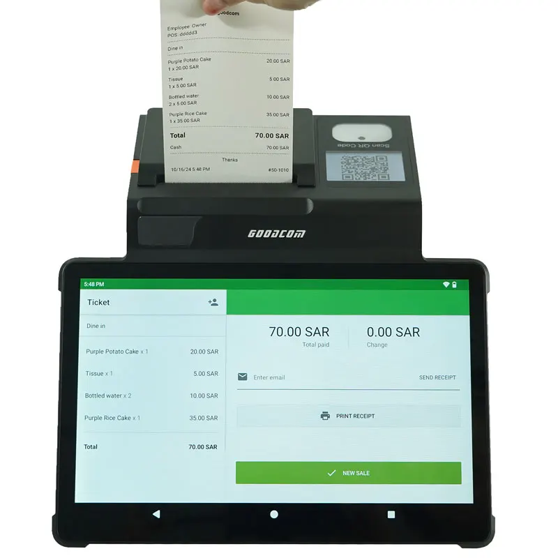 Goodcom Android 13 11 Inch Android Pos Comes with 80mm/58mm Receipt and Label Printer