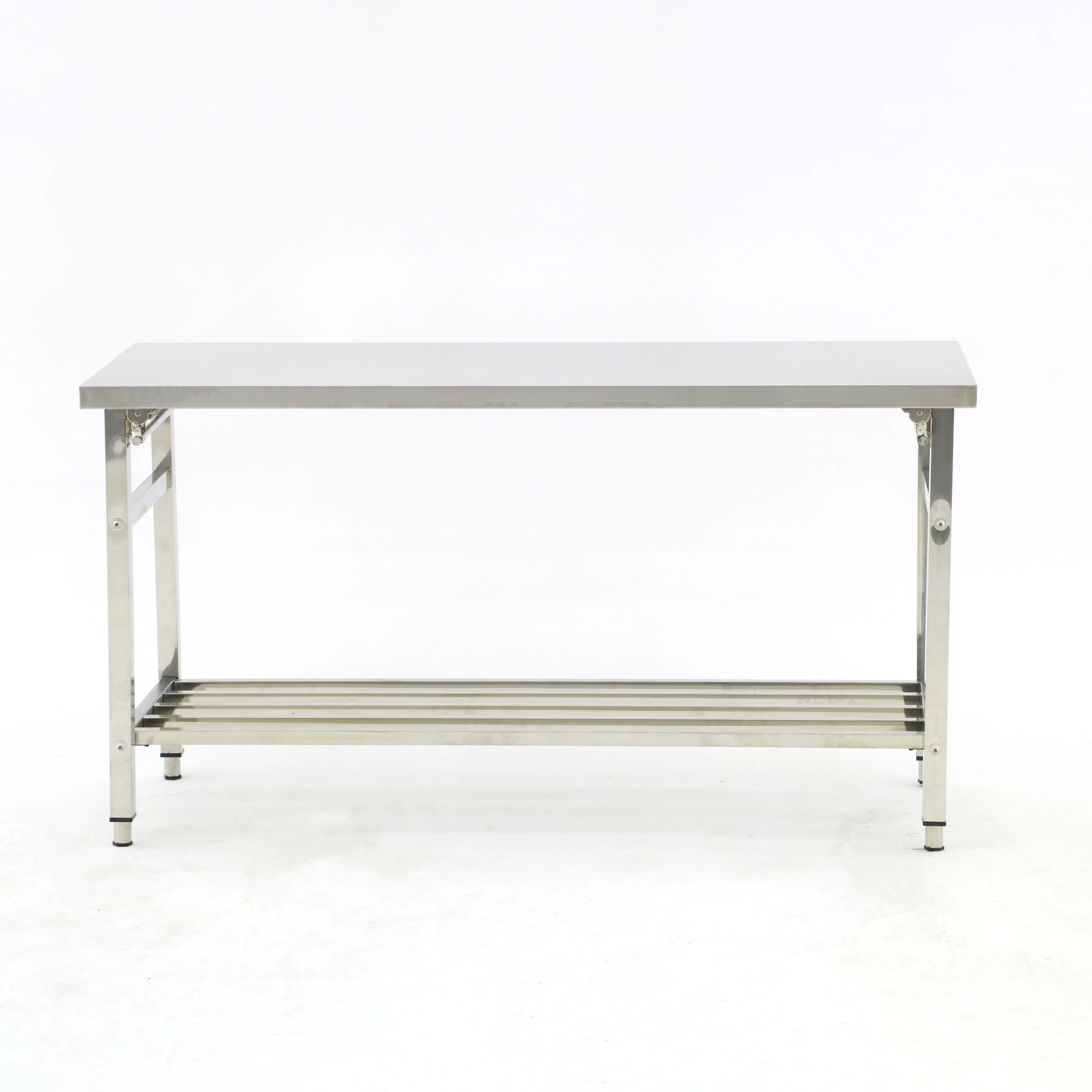 Portable Stainless Steel Folding Table Restaurant Kitchen Equipment Outdoor Commercial Worktable