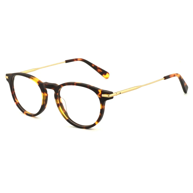 DOISYER 2021 New arrivals custom logo classic metal frame round eyeglasses OEM acetate anti blue light blocker glasses