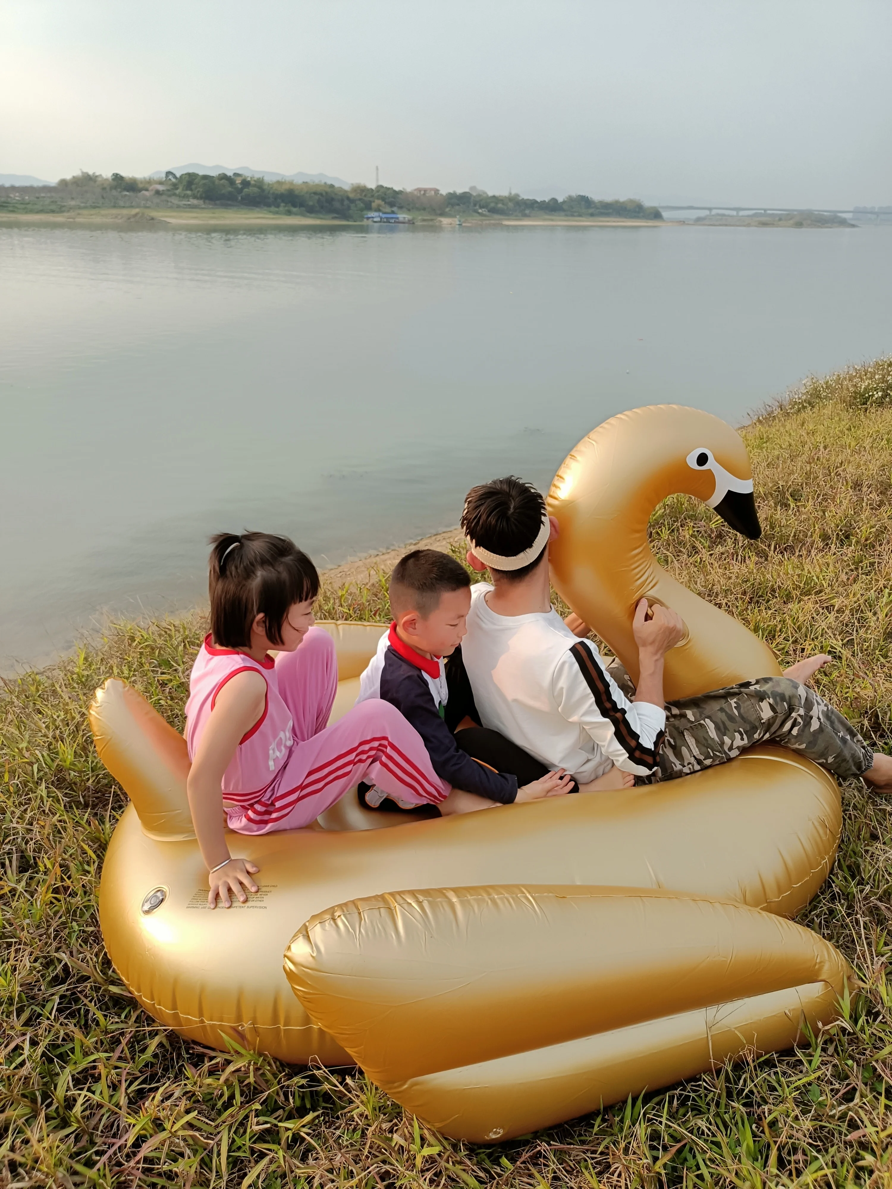Factory hot selling Inflatable Golden Swan High quality inflatable water toys in stock