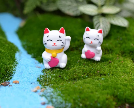Resin Kawaii Ornament fairy Garden Miniatures Kids Toy Home Terrarium Craft[} Wholesale Miniature Hello