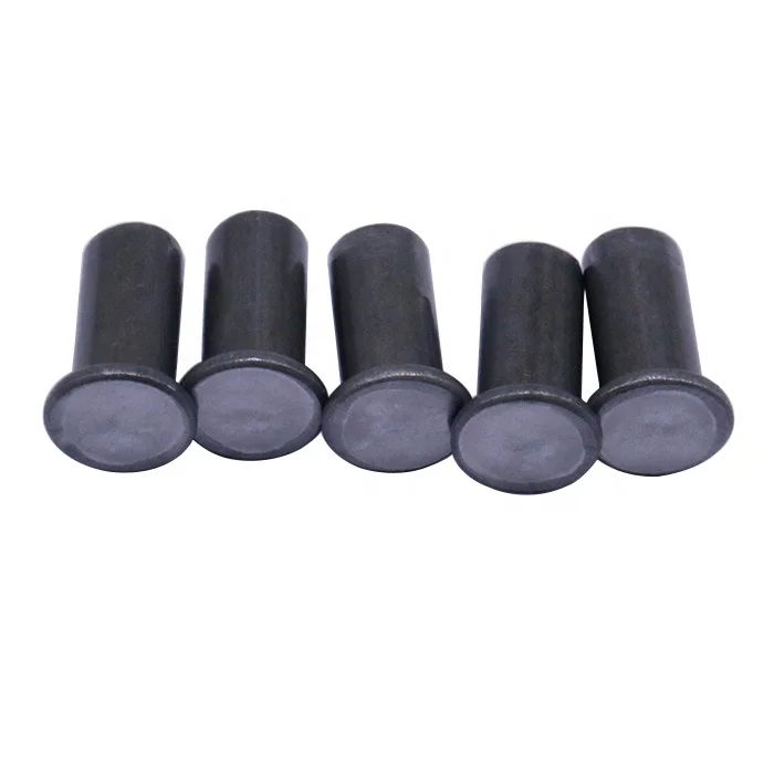 High Grade Made in China Iron Primary Color Oil Rejection Flat Head Solid Rivets for Fastening