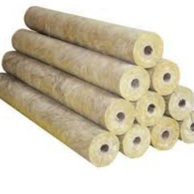 fireproof mineral rock wool acoustic pipe insulation  fireproof pipe aluminum foil