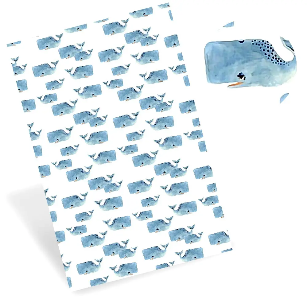 PP Spunbonded Non Woven Fabric Cartoon Whale Pattern Printed Non Woven Fabric