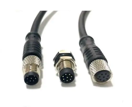 IP68 M8 6pin connectors in either thread-on or snap-on styles male female configurations