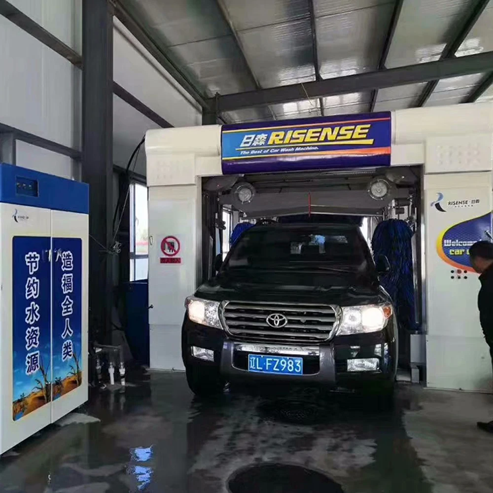risense 9 brushes tunnel automatic car wash machine for sale in germany with air dryer and brush drying