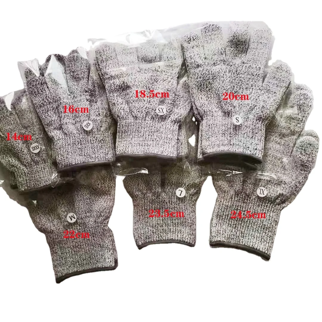 cheaper level 5 CE food grade kitchen anti cut gloves nitrile dipped cut resistant hand gloves for carpenter meat