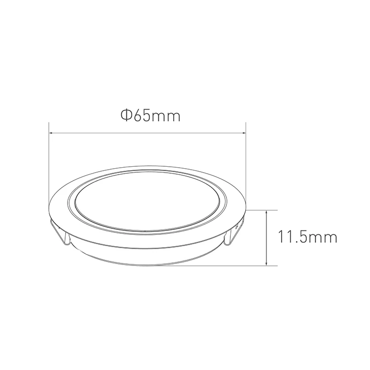 Round Shape New Fashion Bedroom Led Light Furniture Lamp With Mini Plug Cabinet Light lighting for kitchen