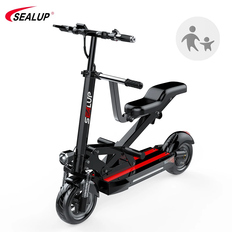 1000w Electric Scooter with Seat  High Power 28.6AH 120-150K 10 Inch Two-wheel Scooter Lithium Battery 48V Aluminum Alloy SEALUP
