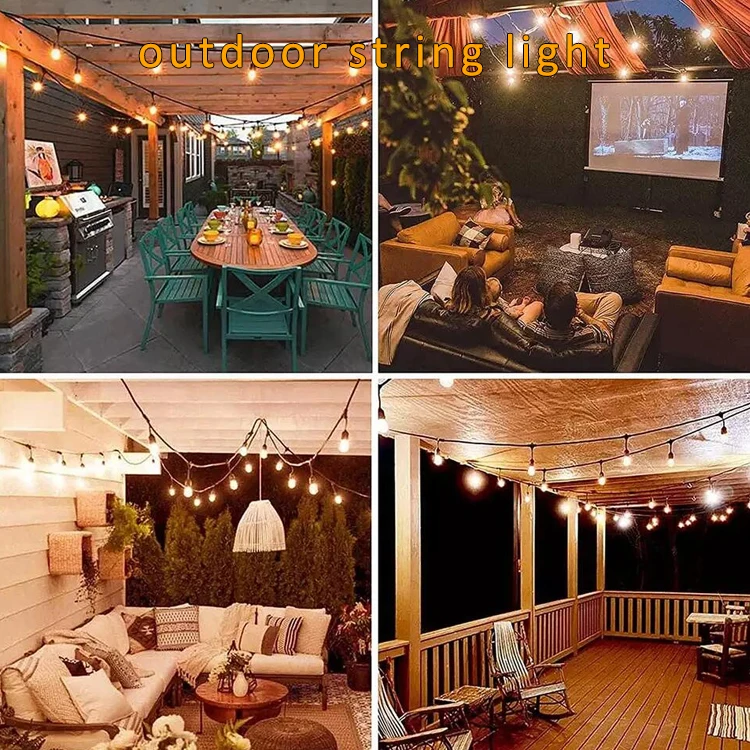 holiday lighting 48Ft S14 Bulb led outdoor string lights luces de navidad ip65 12v dc string light