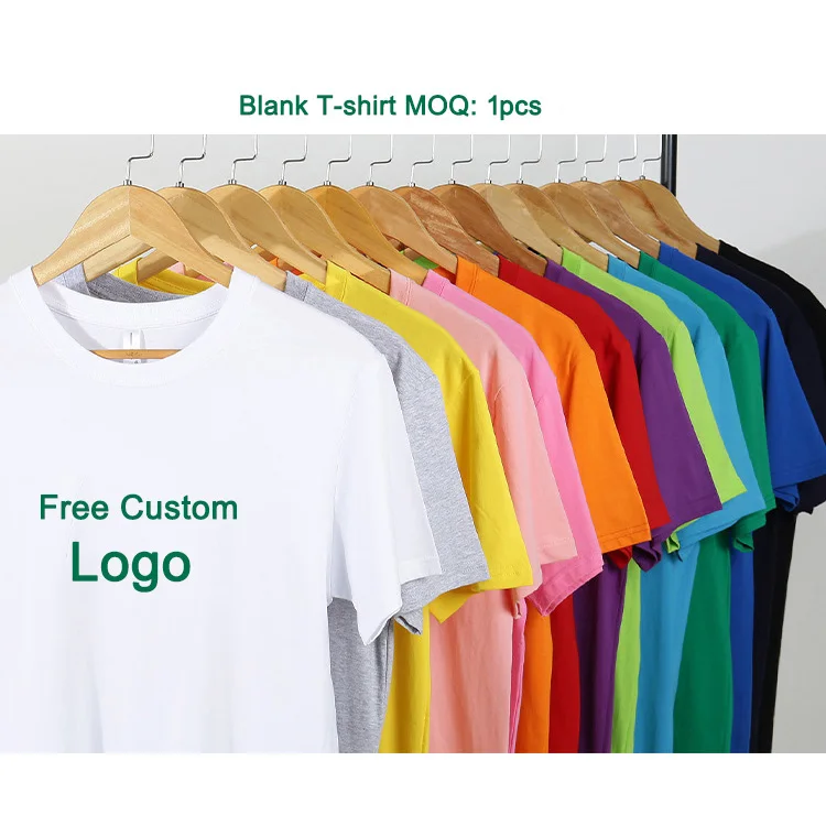 OEM Brand Logo Custom Printing T Shirt Women Short Sleeve Plus Size T-Shirts Cotton Unisex T Shirts