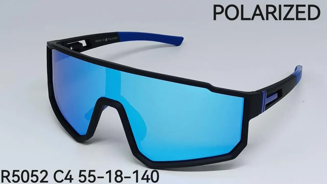 Fedrov UV400 Polarized Bike Bicycle Sunglasses Custom Sport Eyewear with Windproof Blue Silver Lenses Outdoor Cycling Glasses
