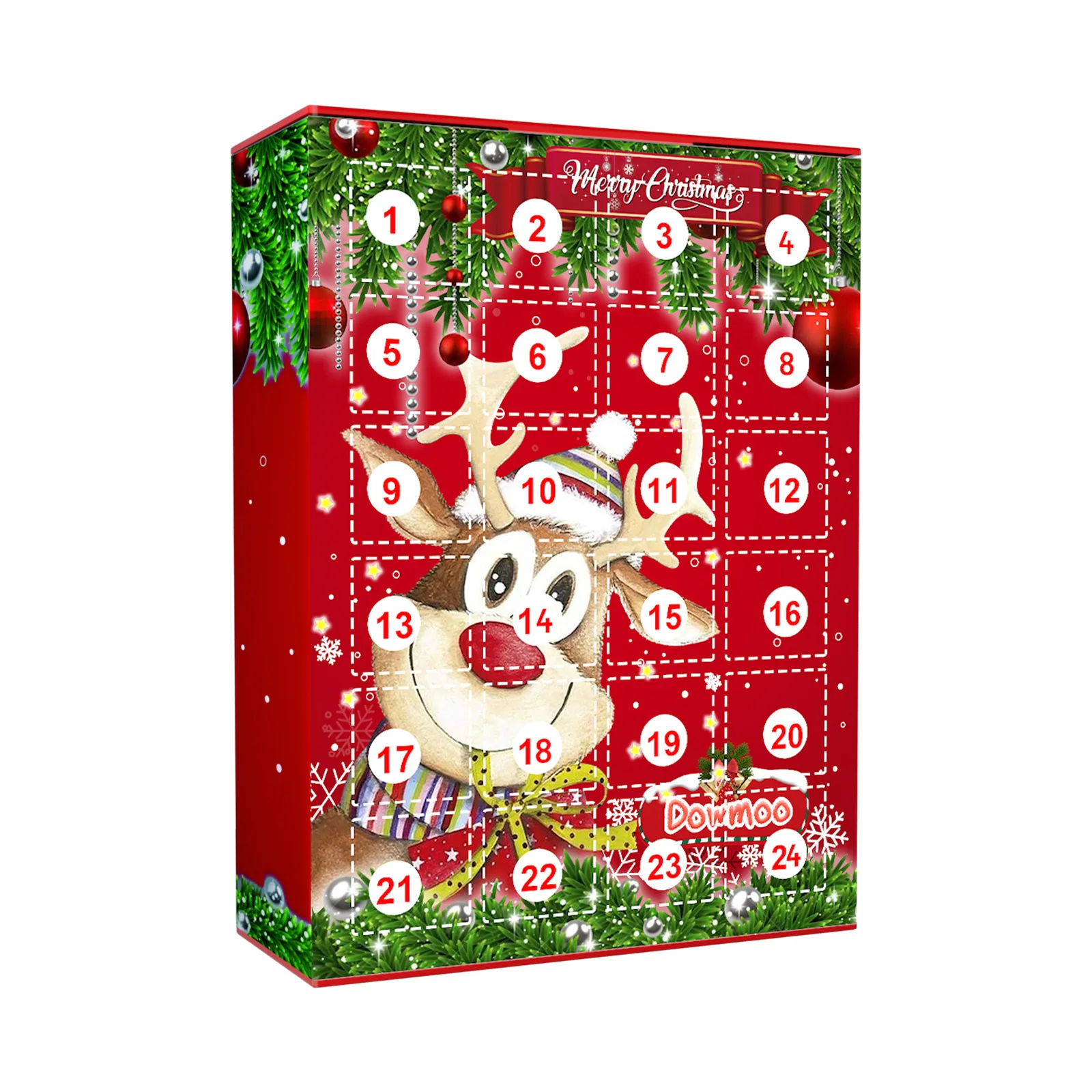 24PCS New Design Christmas Gift Blind Box Decorations Supplies Different Key Chains Advent Calendar Surprised Box For Kids