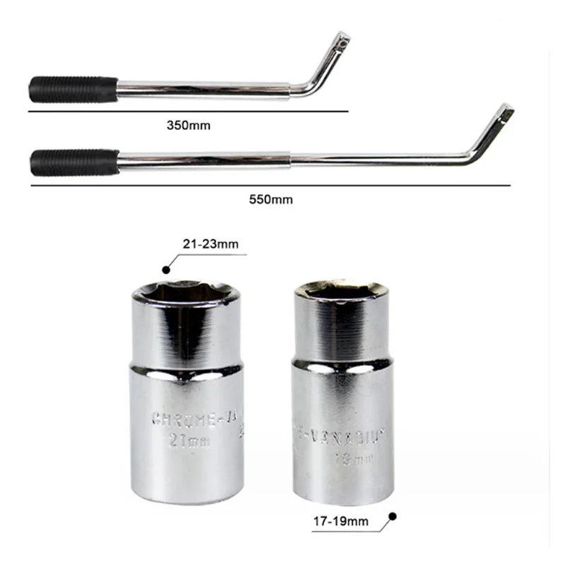Custom Logo Extendable Wheel Tyre Lug Wrench Car Tire Nuts Fastener and Remover Telescoping Wheel Repair Tool