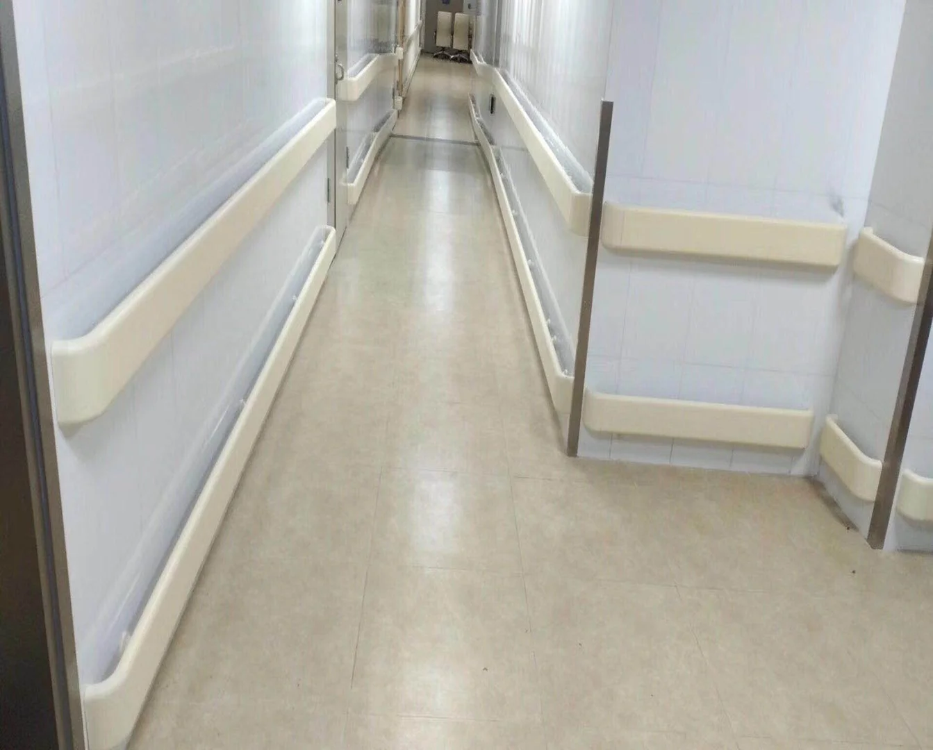 wpc antibiotic pvc hospital corridor handrail