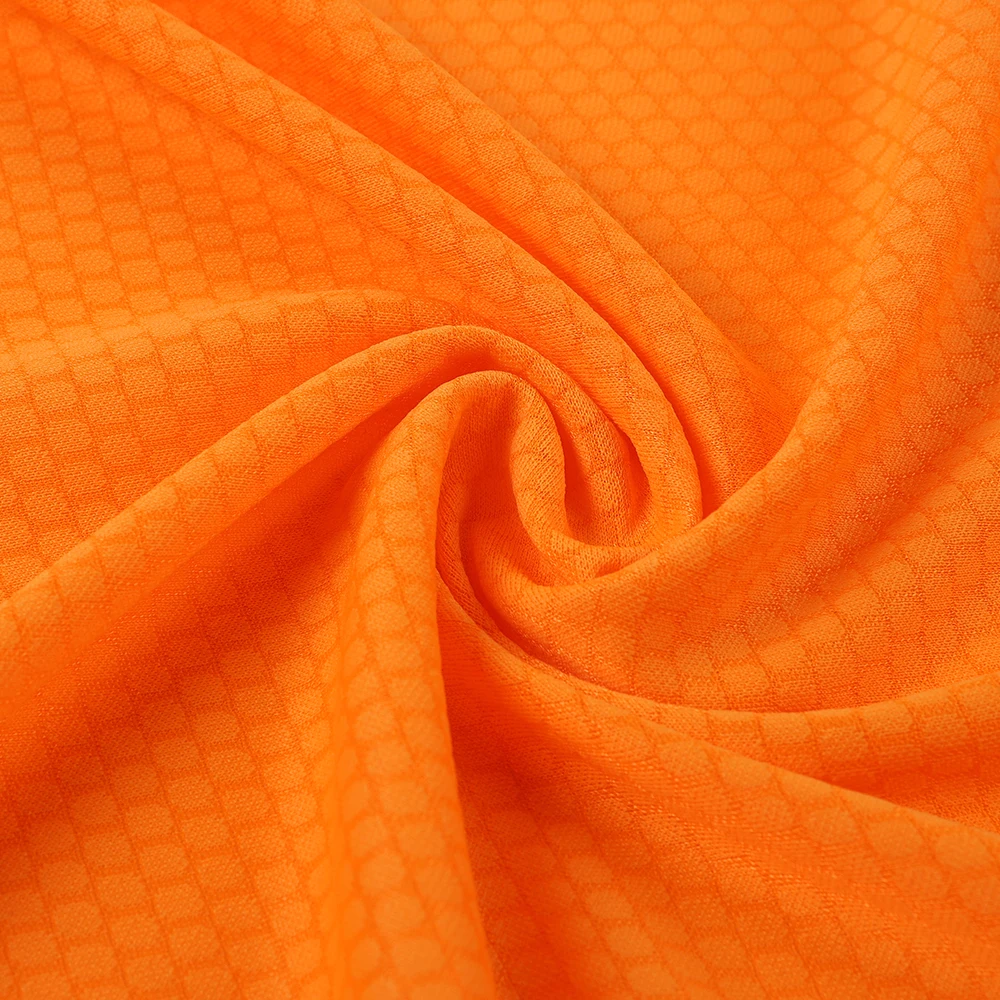 Polyester Knitted Soft Hexagonal Jersey Interlock 100 Cooldry Moisture Wicking Honeycomb Mesh Fabric for Sports
