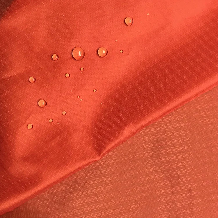 15D*15D 100% nylon 2/2 plaid back coated breathable waterproof fabric roll 253*205 100% nylon fabric