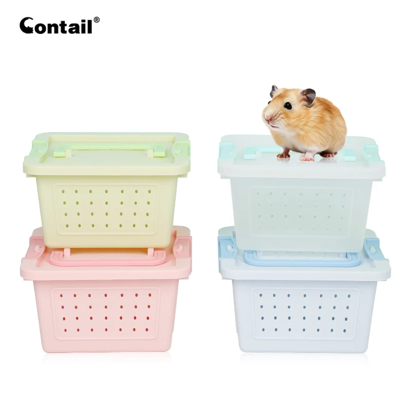 Manufacturers Wholesale Plastic Hamster Cage Small Transport Box For Hamster Simple Portable Cage