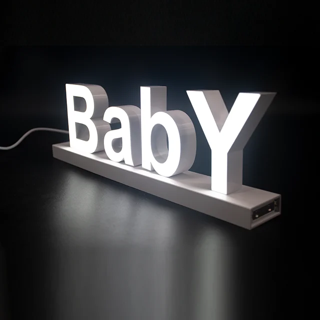 abcmix DIY magnet led channel letter for shop counter display