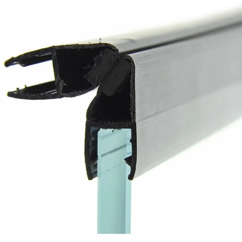 Plastic Magnetic PVC Glass Shower Door Rubber Seal Strip Glass Hardware Sliding Door Accessories Class Clip