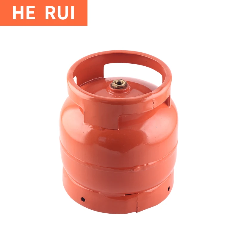 Nigeria Hot Sale Manufacture New Gas Cylinder 3Kg Propane Gas Tank Picnic Lpg Bottled Gas With Multiple Handles