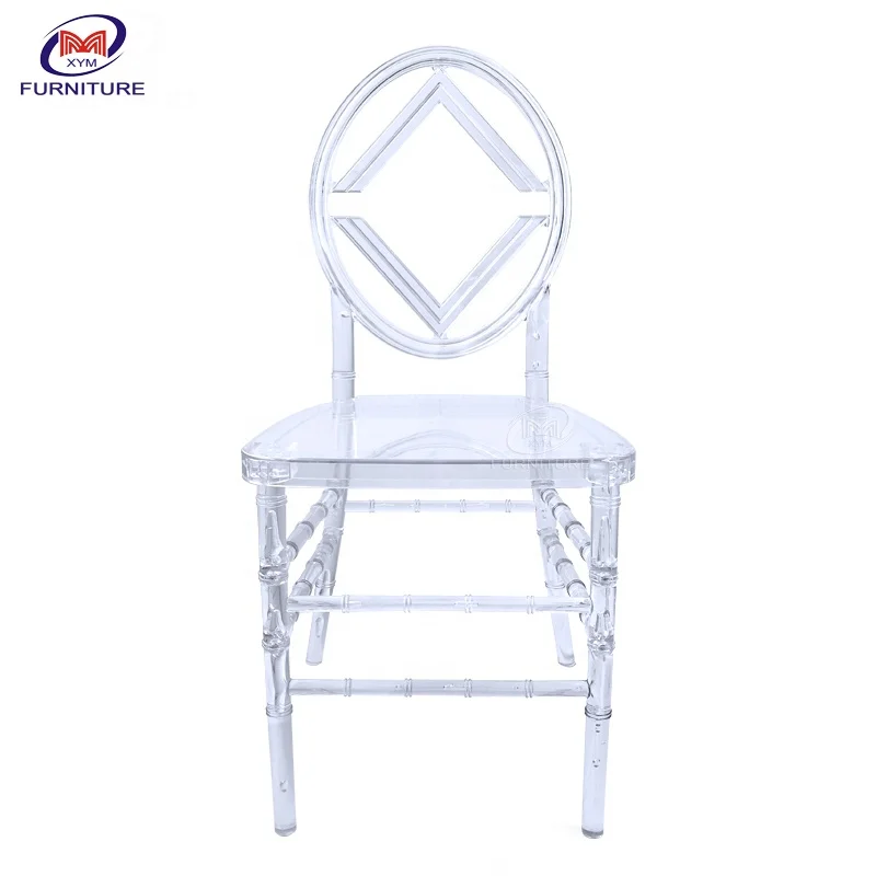 Factory patent design unique new acrylic clear plastic wholesale resin wedding chiavari chair