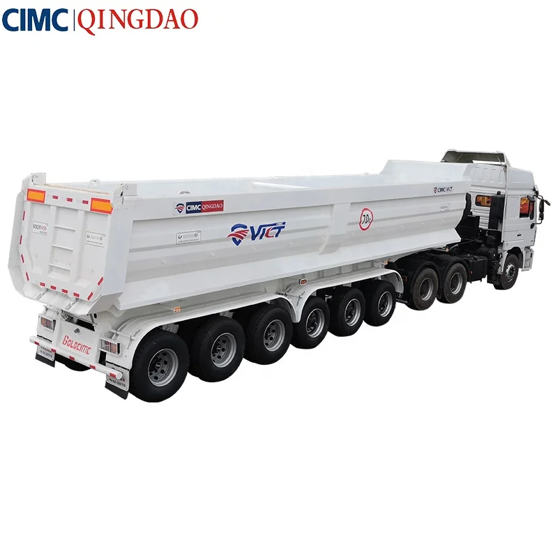 Hot Sale CIMC Shacman Ghana market 6 axle  dump trailer