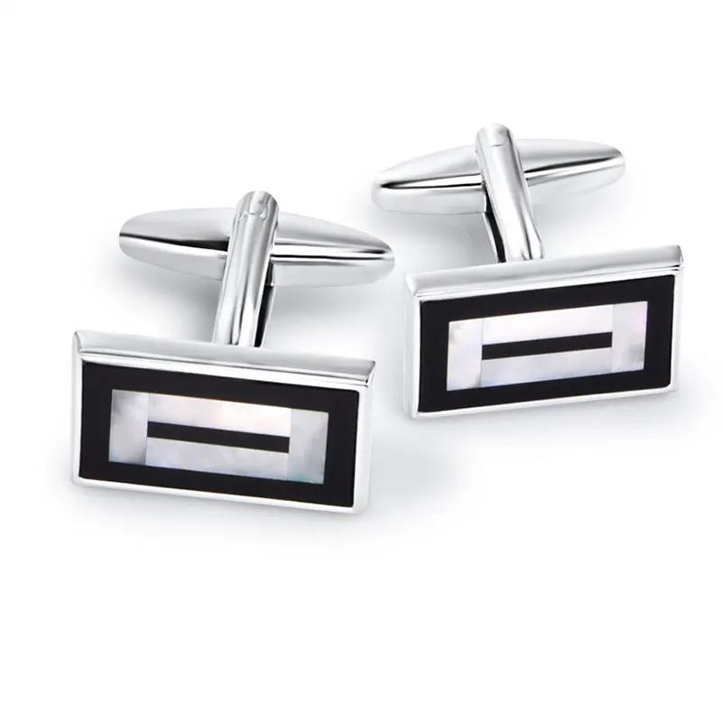 
High Quality Square Wedding Shirt Brand Cuff buttons Luxury Shell Cufflinks for Mens 