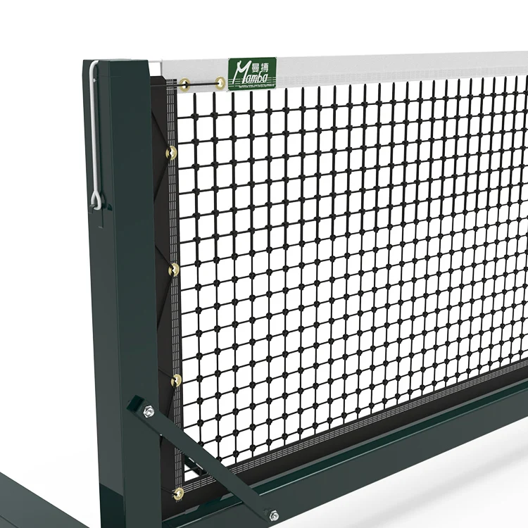 Polyester Aluminum Alloy movable tennis post Green colour beach tennis net and post tennis column