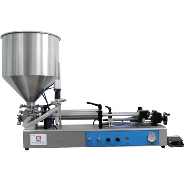Mixng Piston Shampoo Cosmetic Cream Small Bottle Honey Semi Automatic Horizontal Pneumatic Jam Liquid Paste Filling Machine