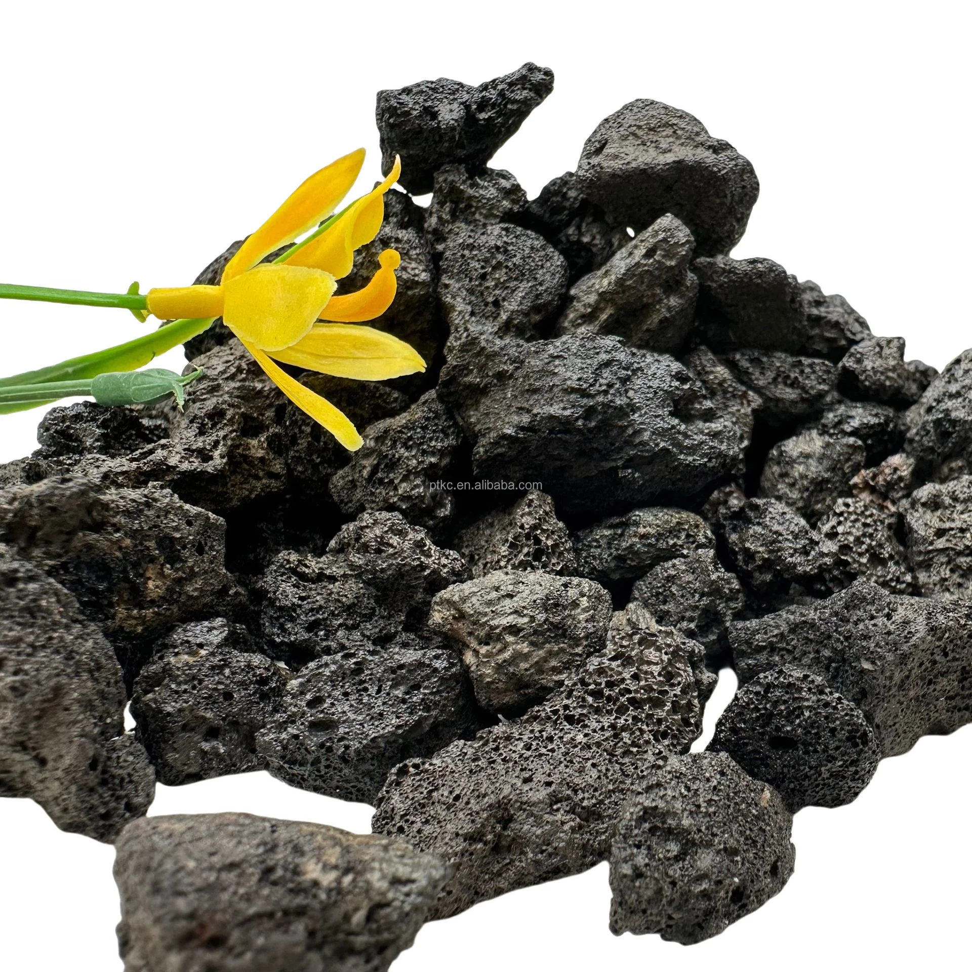 China Factory Landscape Decorative Rocks Tumbled Natural Basalt Lava Stone Volcanic Bonsai Stone Block for Outdoor Decor