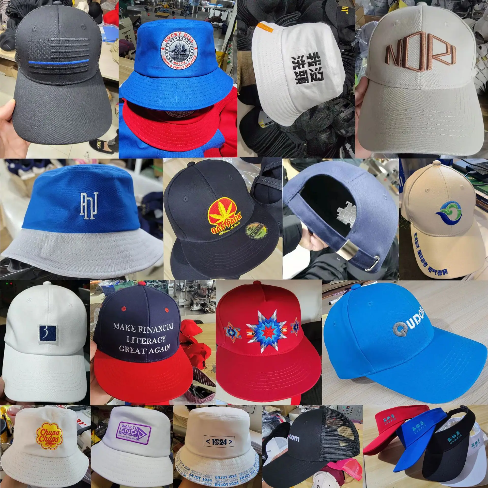 Wholesale cheap custom Bucket Hat Bulk Custom Logo hat High Quality embroidery sports Caps 100% cotton Fisherman hat