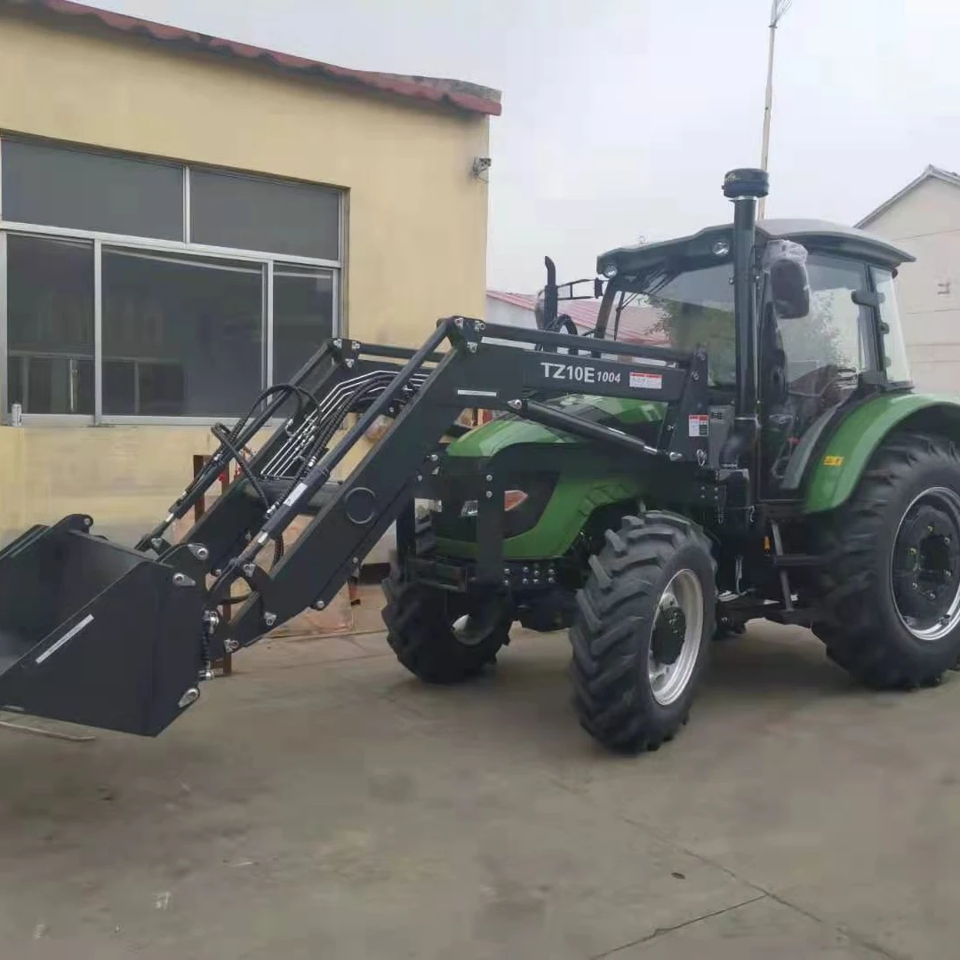 70HP 80HP 90HP 100HP four wheel drive small Agricultural Farm Tractor with Front Loader for sale