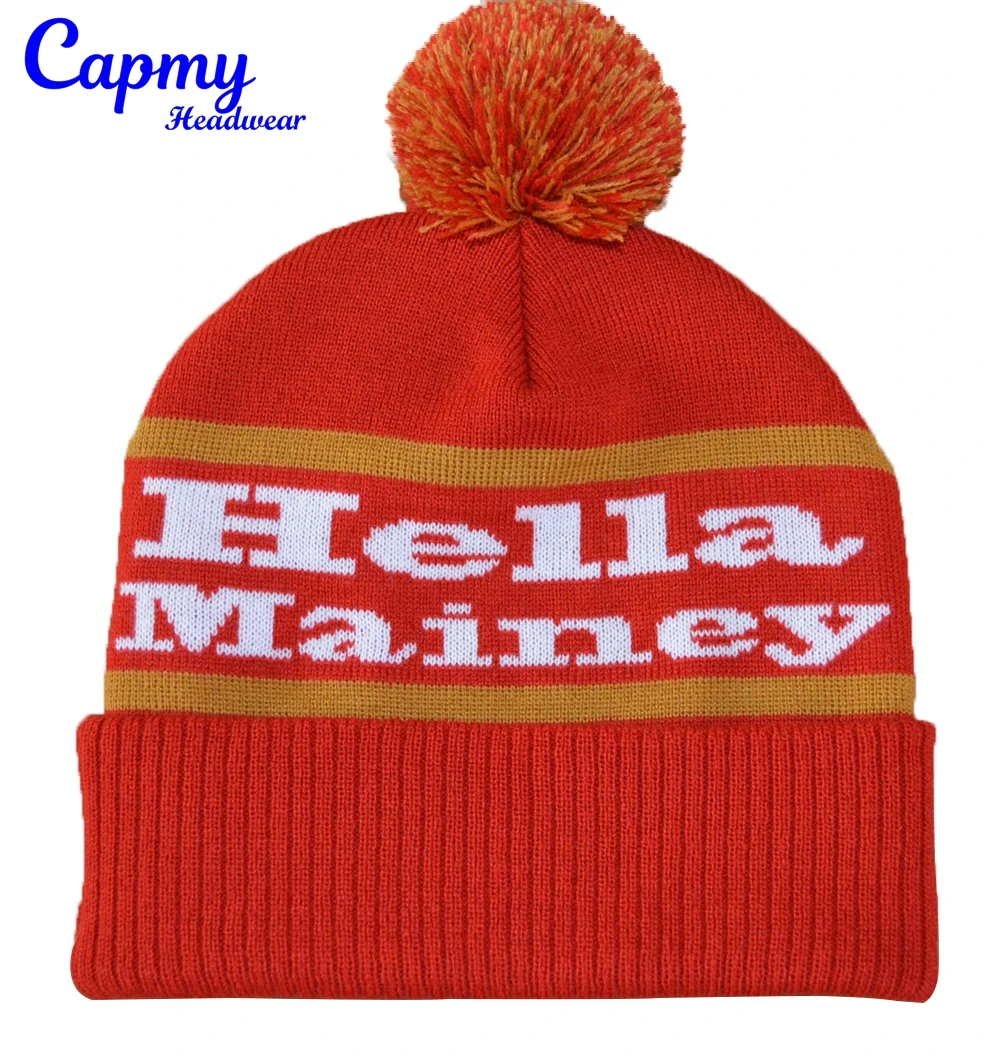New design fashion jacquard logo hats wholesales Capmy Brand beanie hat, winter hats knitted beanie mens