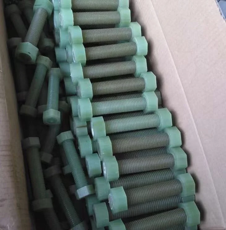 fiberglass and epoxy resin threaded rod frp insulation nut and bolt