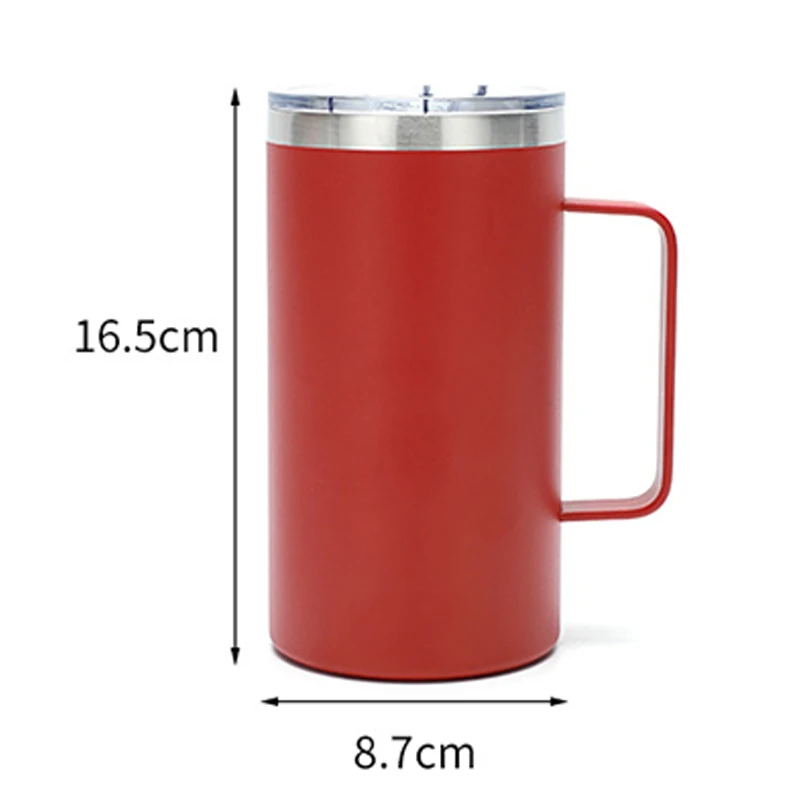 Big volume 304 stainless steel coffee cup colorful metal beer drinking cups mug 24oz insulated car cup 700ml