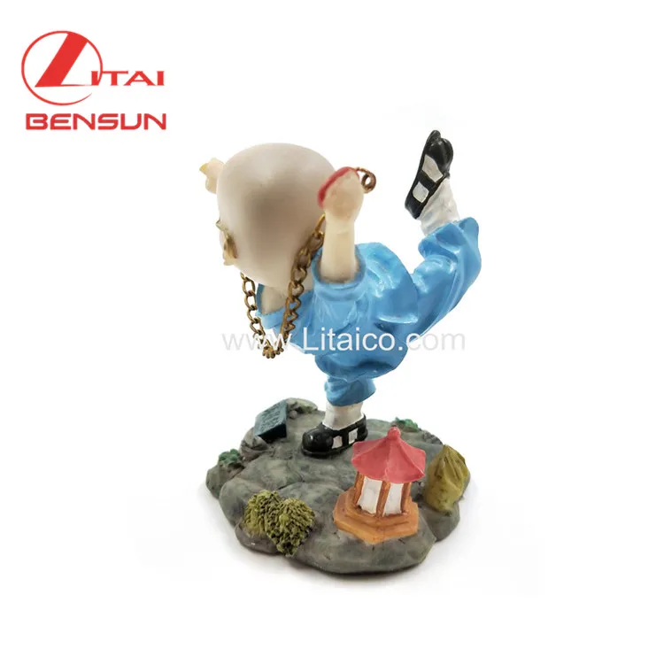 Resin Crafts ODM OEM Decorations Room Ornaments Arts Custom Young Monk Polyresin Figurine Statues