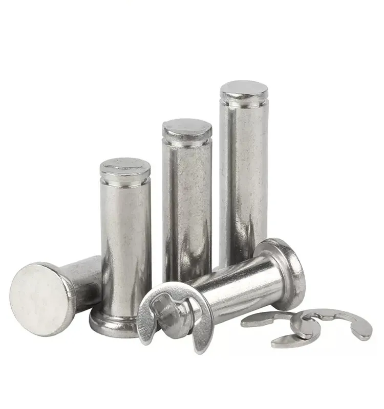 M3 M4 M5 M6 M8 M10 M12 Round Flat head Stainless Steel 304 316 Clevis Pin with groove