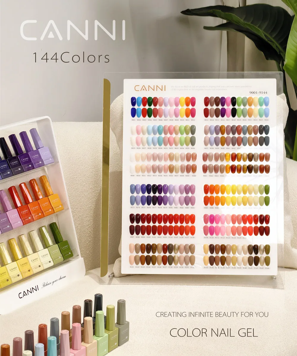 144 colors CANNI 2024 New Series 9ml Hema Free Esmaltes Soak Off UV Gel Polish High Quality Nail Art UV Nail Polish gel varnish