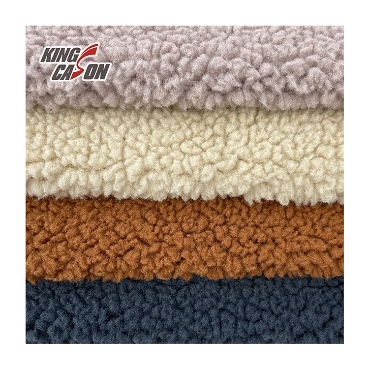 KINGCASON Hot Sale 100% Polyester Warm Sherpa Fleece and Flannel Fleece Bonded Fabric For Home Textile Blanket Garments Jacket