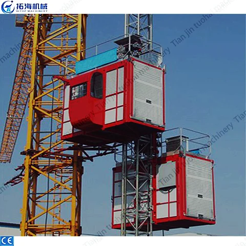 1600kg Dual Cages Construction Site Building hoist  Construction Hoist Lifters