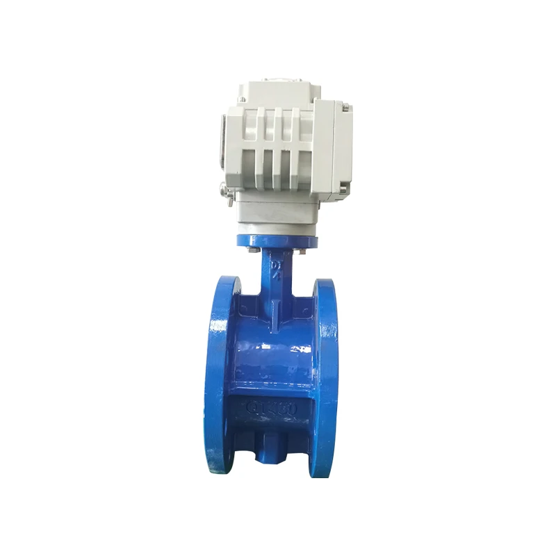 The best quality electric flange butterfly valve made of carbon steel material electric flange center line butterfly valve